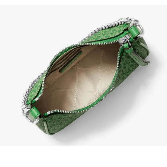 New Michael Kors Jet Set Charm Small Logo Pochette Palm - Picture 2 of 3